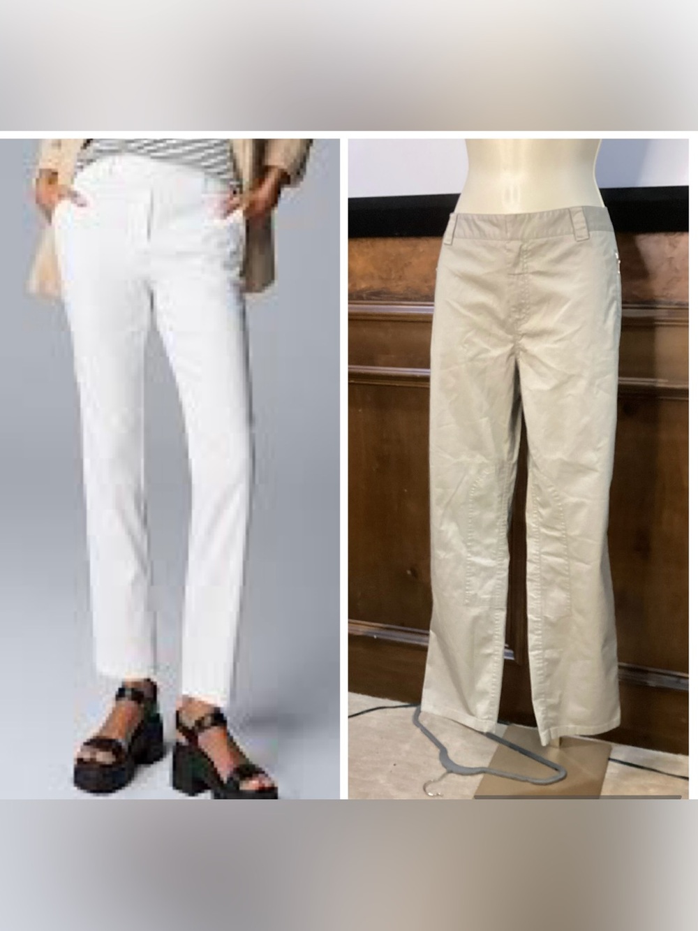 LIKE NEW SIZE 12 Simply Vera Vera Wang Straight-Leg Jeans in White and Beige